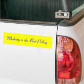 Modesty is het beste beleid bumpersticker (Op Truck)