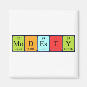 Modesty periodieke table name magnet magneet