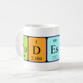 Modesty périodique nom de table mug (Devant gauche)