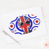 Modhead Retro sixties art Oval Stickers (Enveloppe)