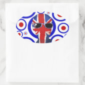 Modhead Retro sixties art Oval Stickers (Sac)