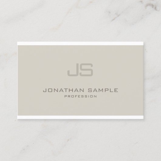 Modieus Monogram Modern Professioneel Ontwerp Visitekaartje (Voorkant)