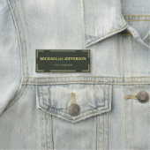 Modieus mos donkergroen & geel: professioneel naamplaatje (In situ)