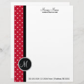 Modieus Rood en Wit Stip/het Briefhoofd van het (Voorkant / Achterkant)