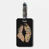 Modieus schitter Lippen Bagagelabel (Achterkant verticaal)