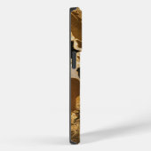Modieus Zwart Goud Marmer Case-Mate iPhone Case (Achterkant / Rechts)
