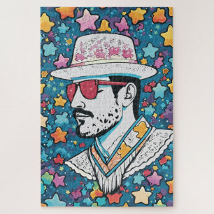 Modieuze cowboy legpuzzel