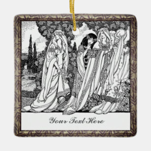 Modieuze Dames Keramisch Ornament