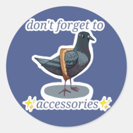 modieuze duif ronde sticker