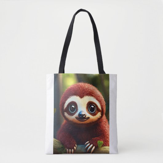 # Modieuze FAS: canvas tas met schattige apenprint (Voorkant)