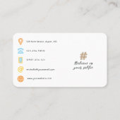 Modieuze Fiets Meisje QR Code Visitekaartje (Achterkant)