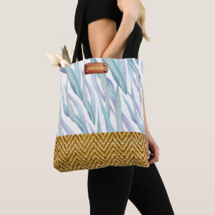 Modieuze Floral Waterverf rotan look Draagtas