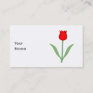 Modieuze Heldere Rode Tulp Visitekaartje