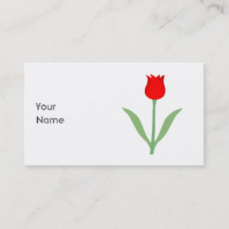 Modieuze Heldere Rode Tulp Visitekaartje