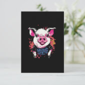 Modieuze hipsta varkensgraffiti stijl printable de bedankkaart (Staand voorkant)