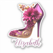 Modieuze hoge hakken sticker (Voorkant)