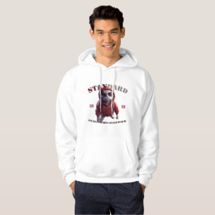 Modieuze kat met rood T-shirt met capuchon 2025