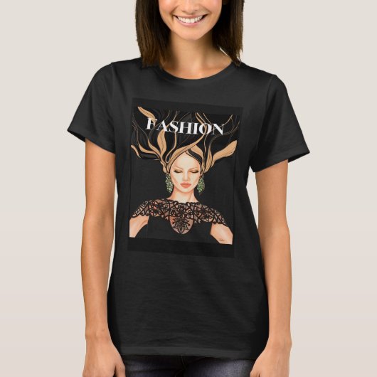 Modieuze model t-shirt (Voorkant)