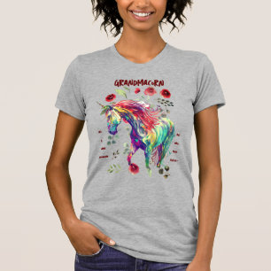Modieuze oma eenhoorn t-shirt