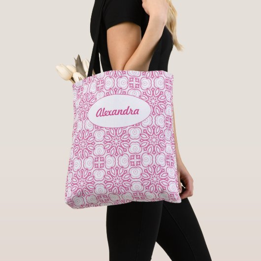 Modieuze patroon Canvas tas (Dichtbij)