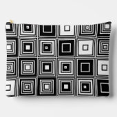 Modieuze Retro look zwart wit vierkant patroon Etui (Voorkant)