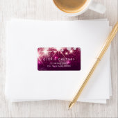 Modieuze Roze Glitter met Glamour Sparkles Etiket (Insitu)