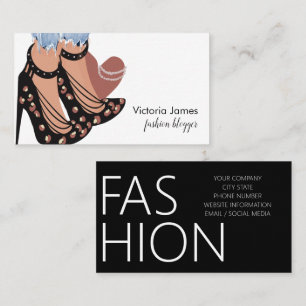 Modieuze Schoonheid Fashionista Blogger Planner Visitekaartje