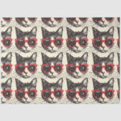 Modieuze Stijlvolle Waterverf Cat Decoupage Art Tissuepapier (Voorkant)