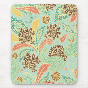 Modieuze trendy girly vintage bloemenPaisleys Muismat