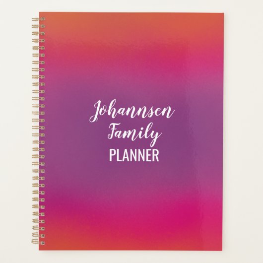Modifiable Family Planner - ajoutez votre nom de f (Devant)