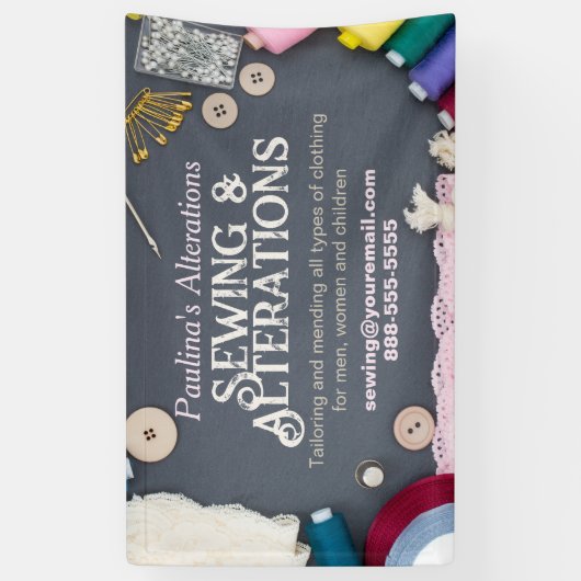 Modification de couture Bannière Seamstress (Vertical)