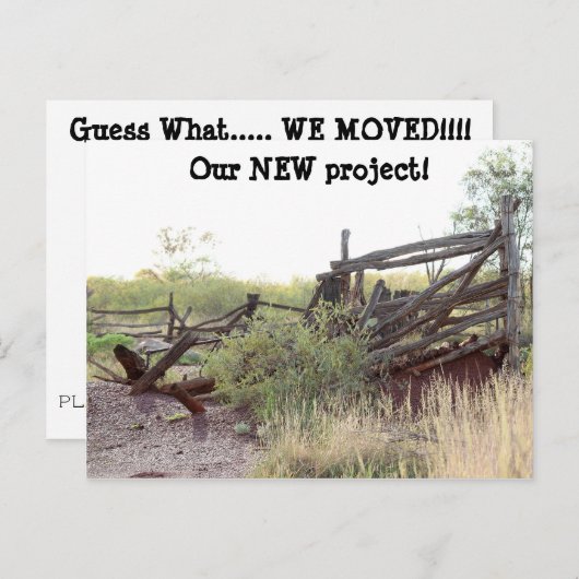 Modification des cartes postales d'adresse (Devant / Derrière)