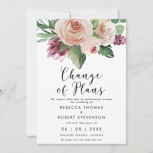 modification des plans faire-part de mariage des f (Devant)