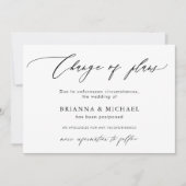 Modification des plans| Faire-part Mariage reporté (Devant)
