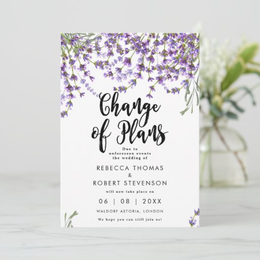 modification des plans lavender faire-part de mari (Debout devant)