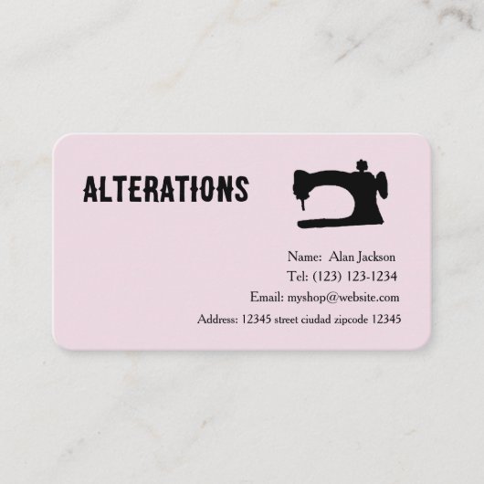 Modifications cartes de visite (Devant)
