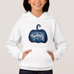 modificeerbare tekst over pompoen voor Thanksgivin