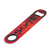 Modifie le nom personnalisé en vitesse RED & BLACK (Devant angulaire)