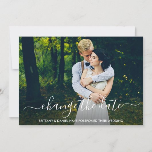 Modifier La Carte De Script Moderne Et Branchée (Devant)