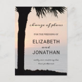 Modifier la carte postale Date Sunset Palm Tree Be (Devant)