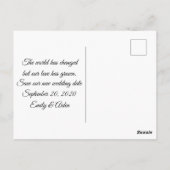 Modifier la carte postale de la date du mariage (Dos)