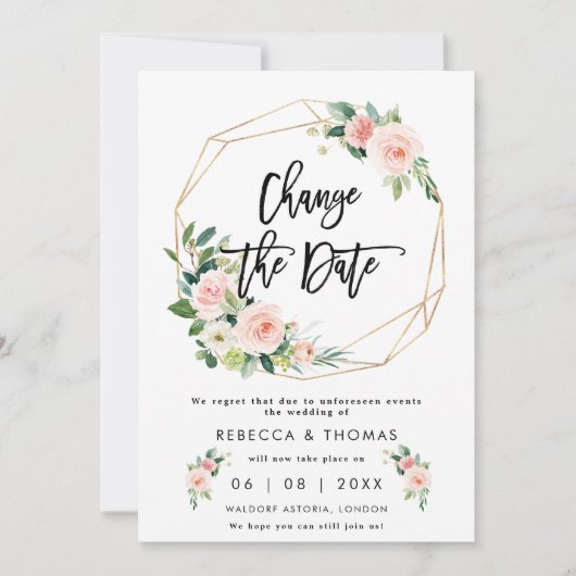 modifier la date de faire-part de mariage des floc (Devant)