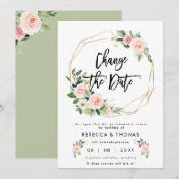 modifier la date de faire-part de mariage des floc
