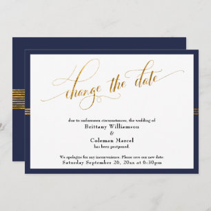 Modifier la date Elegant Navy avec la carte Gold S