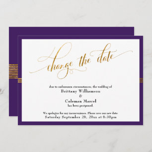 Modifier la date Elegant Purple avec la carte Gold