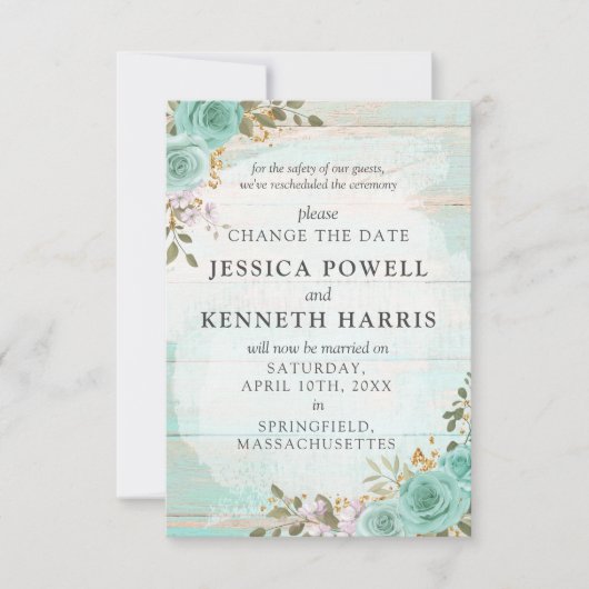 Modifier La Date Rustique Reprogrammée Carte Maria (Devant)