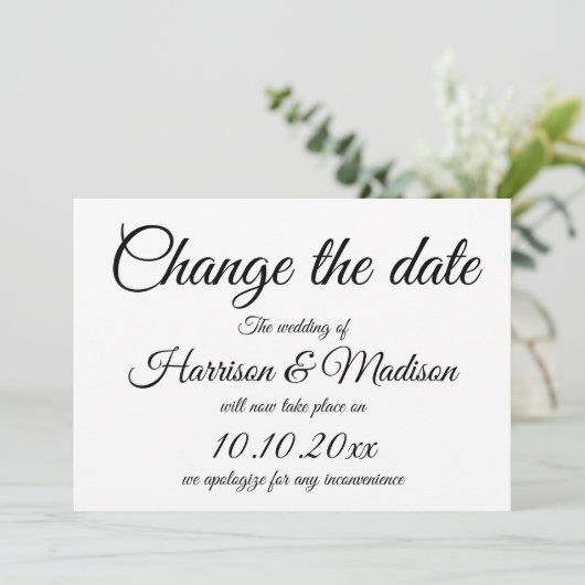 Modifier la date, Script Mariage Faire-part (Debout devant)