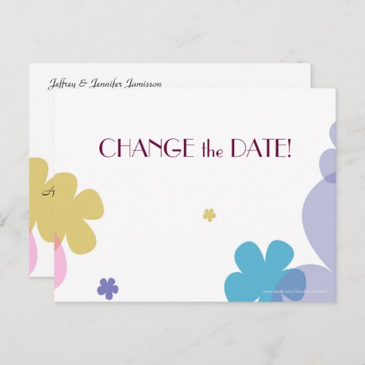 MODIFIER LA DATE Toute carte postale Mariage (Devant / Derrière)