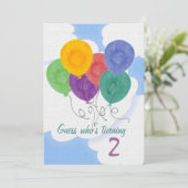 Modifier l'âge Invitation de fête d'anniversaire (Debout devant)