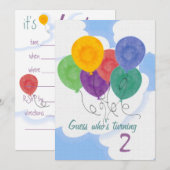 Modifier l'âge Invitation de fête d'anniversaire (Devant / Derrière)